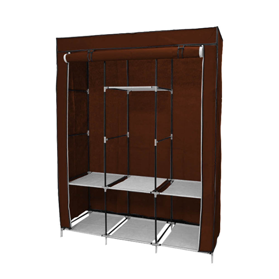Mobile wardrobe in size 130x45x170 cm - brown-0