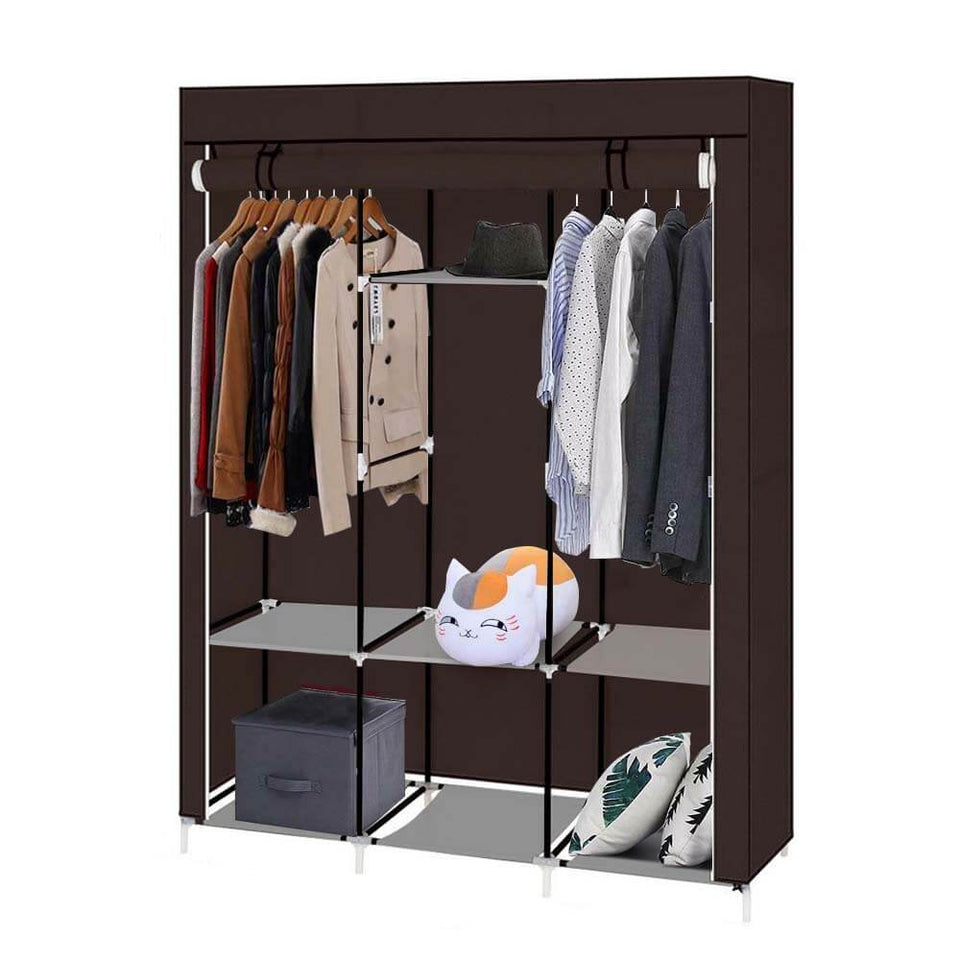 Mobile wardrobe in size 130x45x170 cm - brown-2