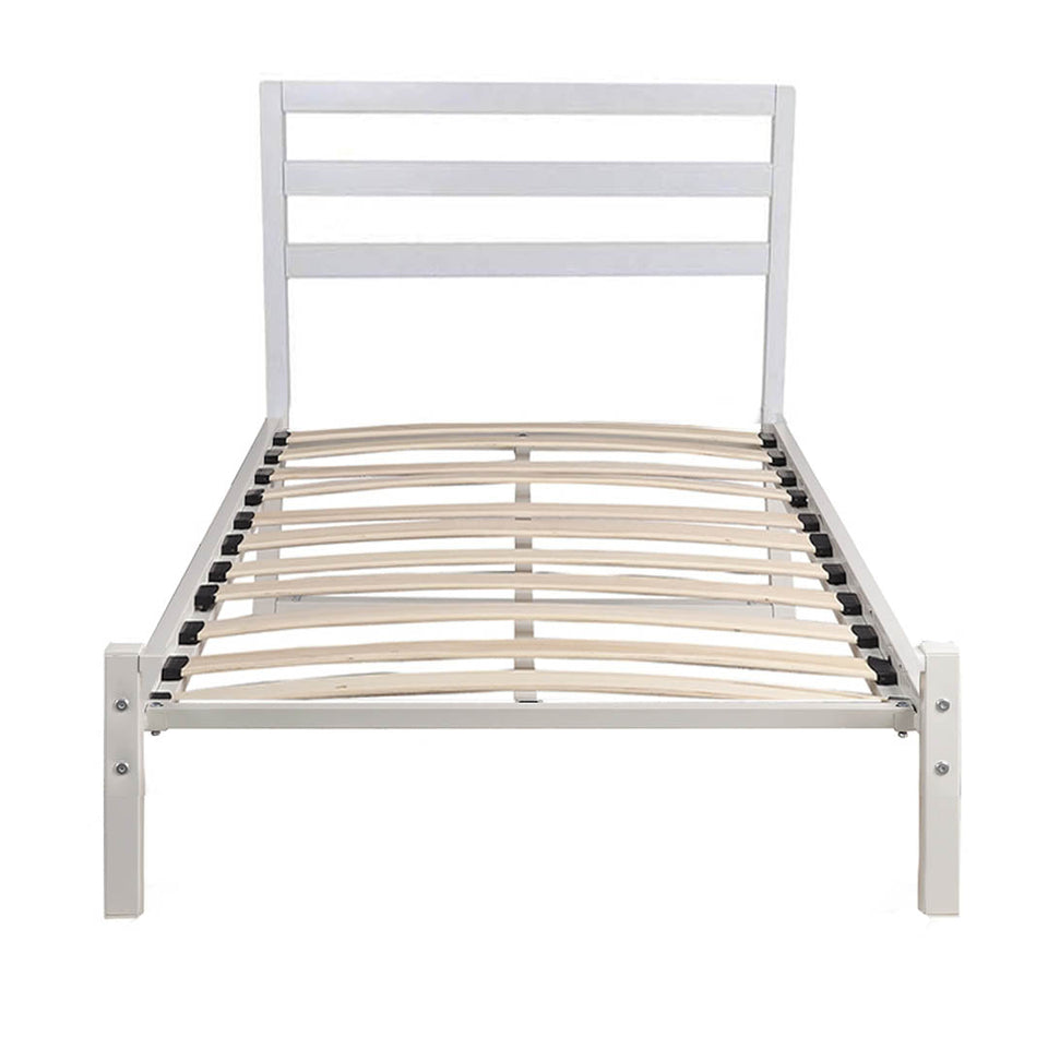 Bella fém ágykeret ajándék ágyráccsal, több méretben és színben-Fehér 160x200 cm-es-fehér-0