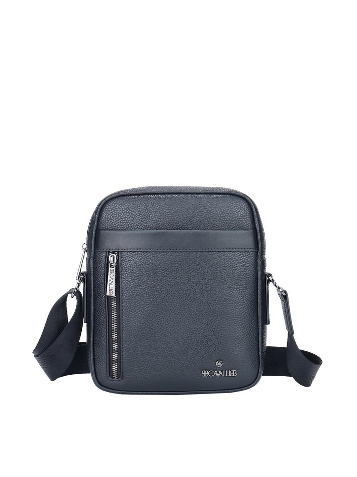 Borsa a tracolla da uomo In Vera pelle Made in Italy 20x25x6 cm-0