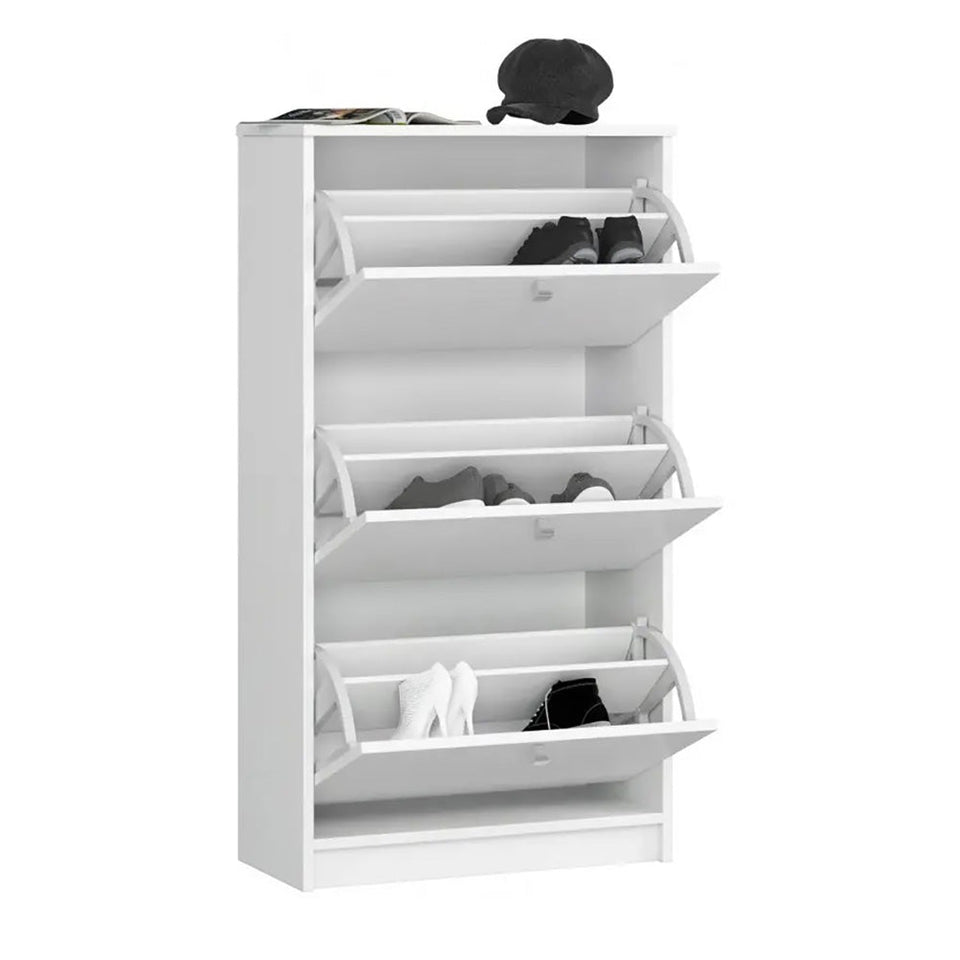 Cipős szekrény 3 részes, fehér színben-3