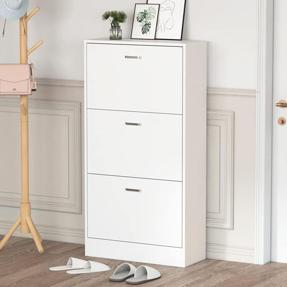 Cipős szekrény 3 részes, fehér színben-4