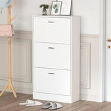 Cipős szekrény 3 részes, fehér színben-4