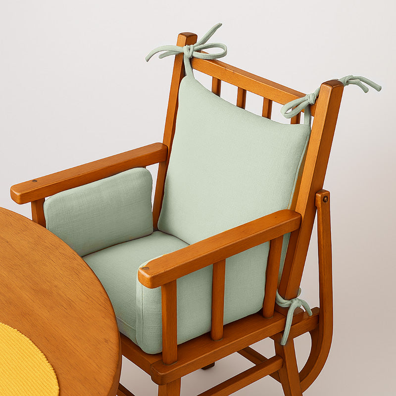 coussin de chaise haute en coton bio vert papate enfant bebe gaze