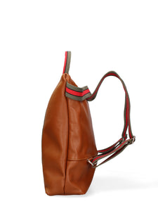 Borsa a mano convertibile in zaino da donna In Vera pelle Made in Italy 43x38x12 cm-2