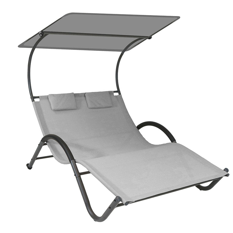 2-person DELUX sunbed in 3 colors-grey-0