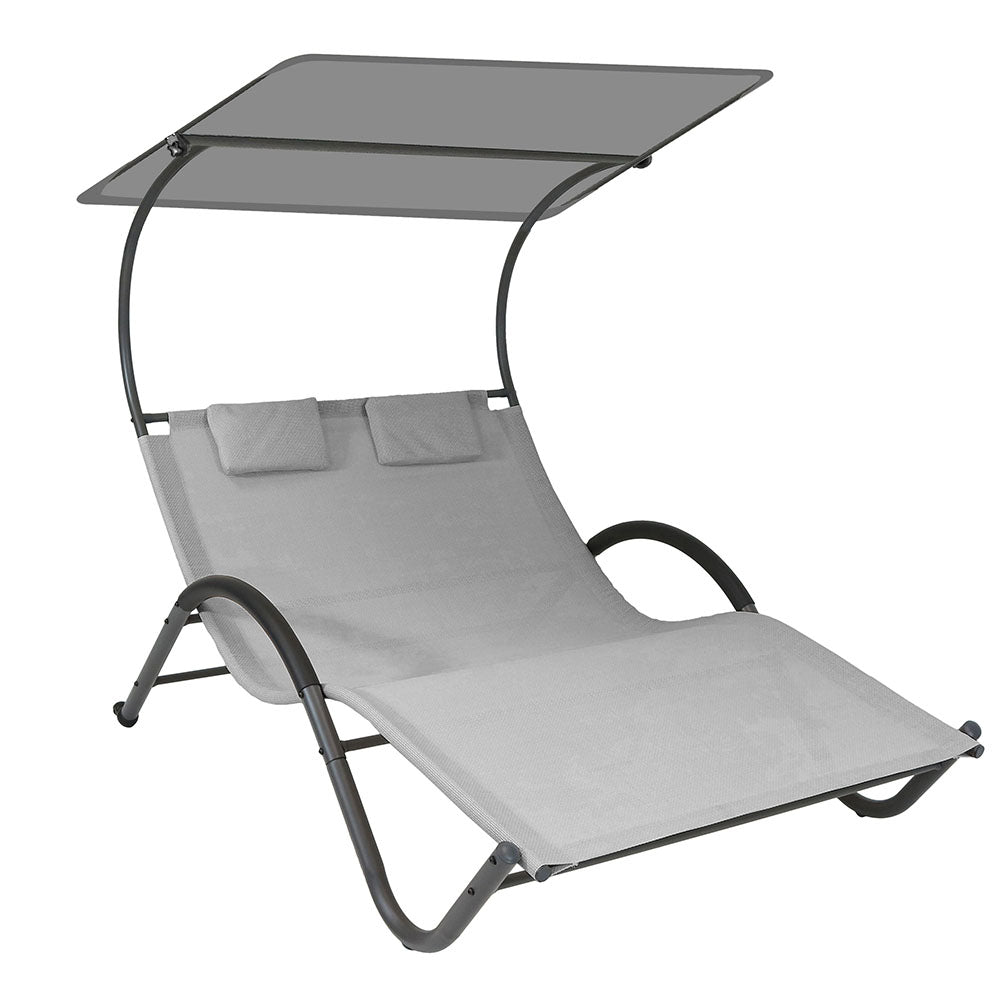 2-person DELUX sunbed in 3 colors-grey-0