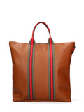 Borsa a mano convertibile in zaino da donna In Vera pelle Made in Italy 43x38x12 cm-0