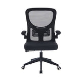 Ergonomikus irodai szék felhajtható könyöktámasszal, fekete-1