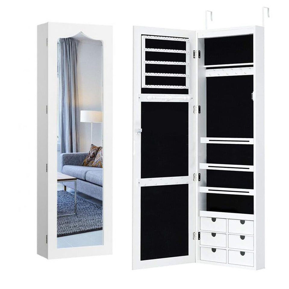 Fali tükrös ékszertartó világítással-2