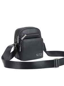 Borsa a tracolla da uomo In Vera pelle Made in Italy 21x18x9,5 cm-1