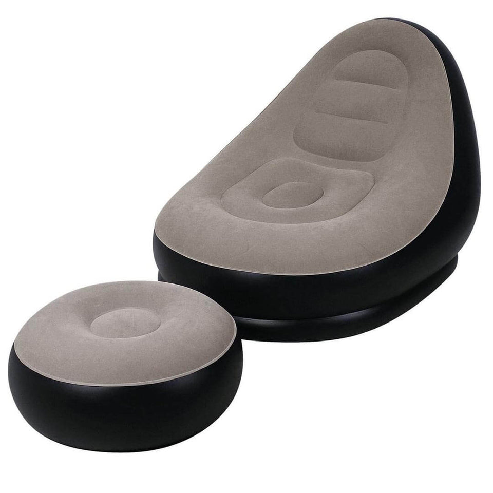 Inflatable armchair with footrest-0