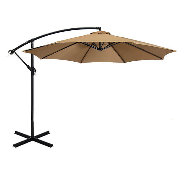 Hanging parasol 2.7 m - several colors - khaki-1