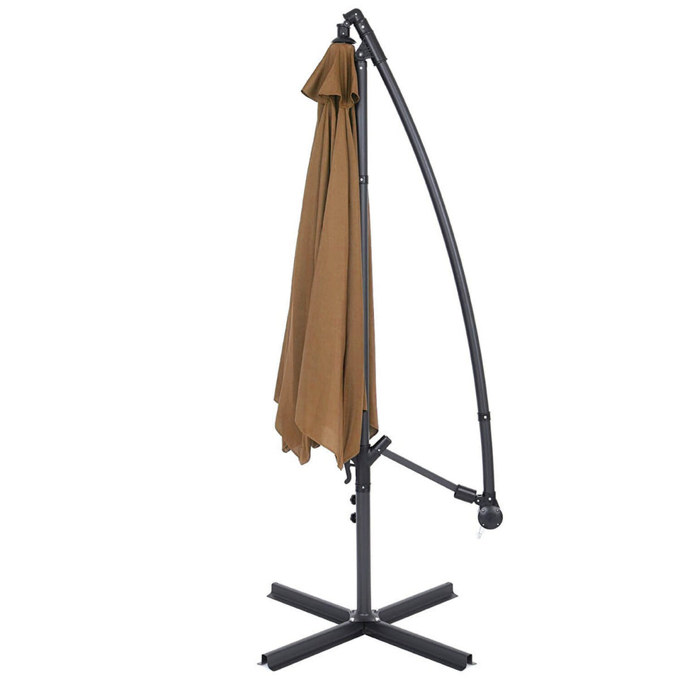 Hanging parasol 2.7 m - several colors - khaki-3