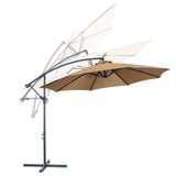 Hanging parasol 2.7 m - several colors - khaki-2