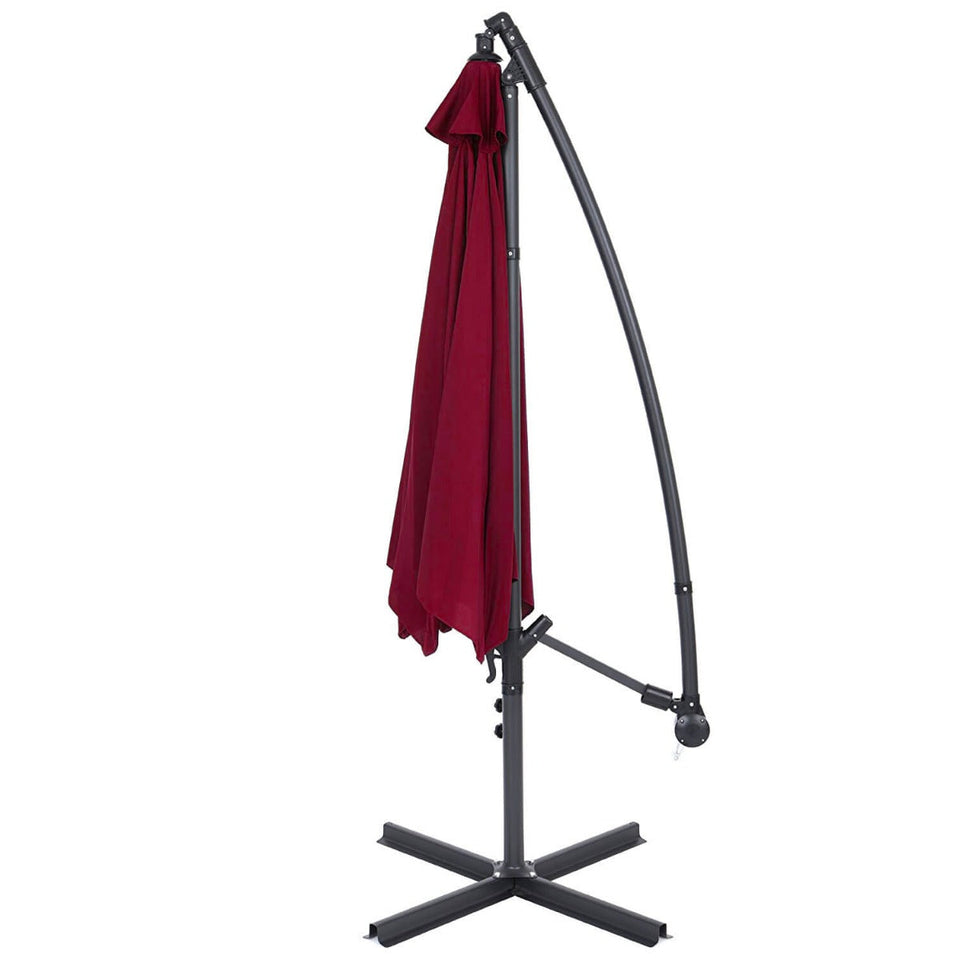 Hanging parasol 2.7 m - in several colors - red-1