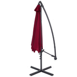 Hanging parasol 2.7 m - in several colors - red-1