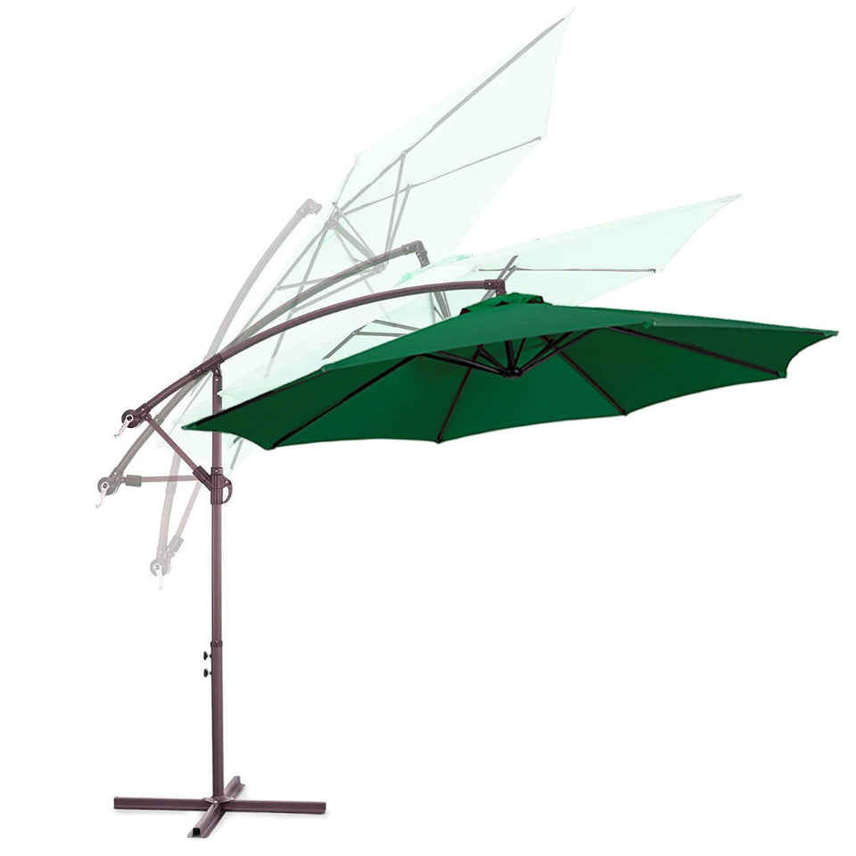 Hanging parasol 2.7 m - in several colors-green-2