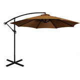 Hanging parasol 2.7 m - several colors - khaki-0