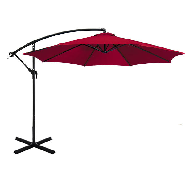 Hanging parasol 2.7 m - in several colors - red-0