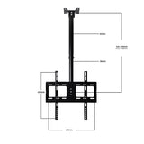 Ceiling-mounted TV support bracket, 26-55"-3