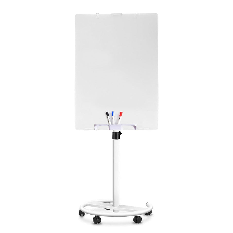 Gurulós mágneses, üveg flipchart tábla 70x 100 cm-0