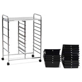 Gurulós tárolókocsi 15 fiókos, több színben-fekete-3