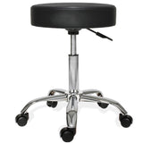Cosmetic chair on wheels with adjustable height - black-0