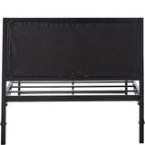 Hanna fém ágykeret ajándék ágyráccsal, több méretben és színben-Fekete 90x200 cm-es-fekete-3