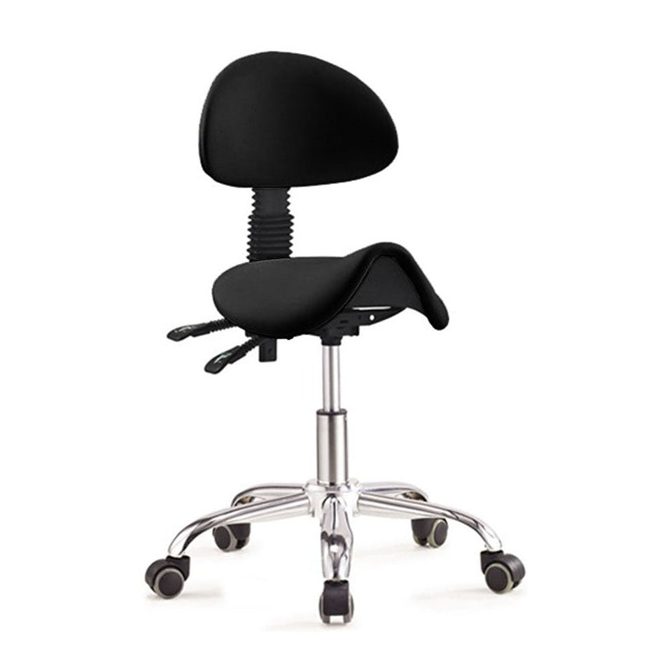 Háttámlás, nyerges forgószék 2 színben-fekete-0