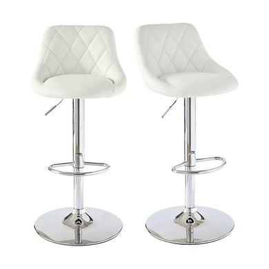 2 barstools with backs, 2 colors - white-0