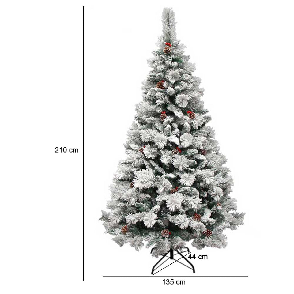 Snowy artificial pine - in several types - 210 cm-0