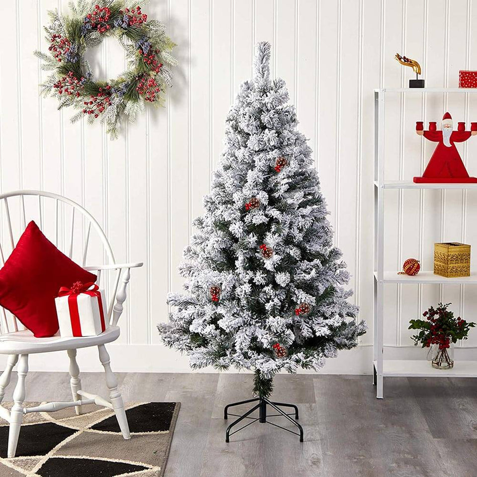 Snowy artificial pine - in several types - 210 cm-1
