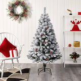 Snowy artificial pine - in several types - 210 cm-1