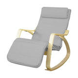 Rocking chair with adjustable footrest - Grey-0