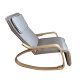 Rocking chair with adjustable footrest - Grey-1