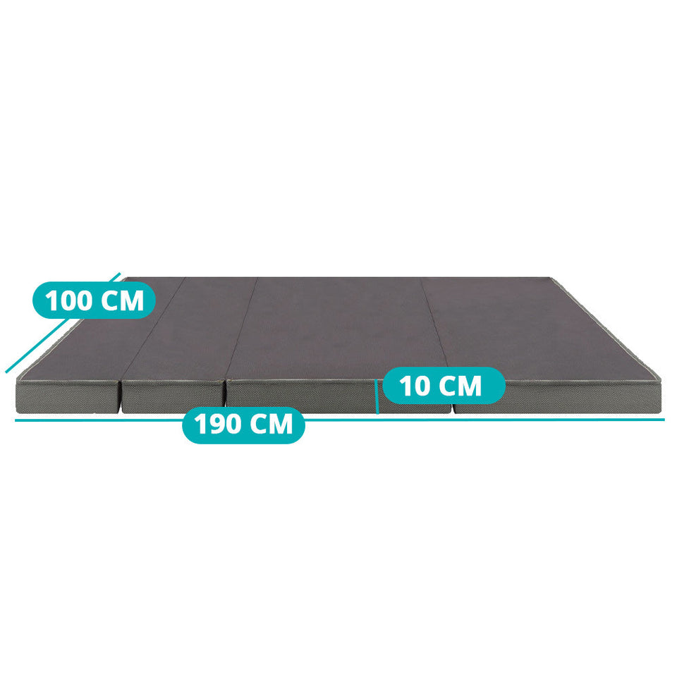 Hordozható, összehajtható matrac táskában, 100*190*10 cm-4