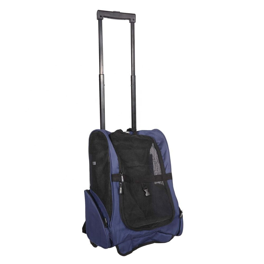 2 in 1 retractable pet carrier, multi-color-blue-0