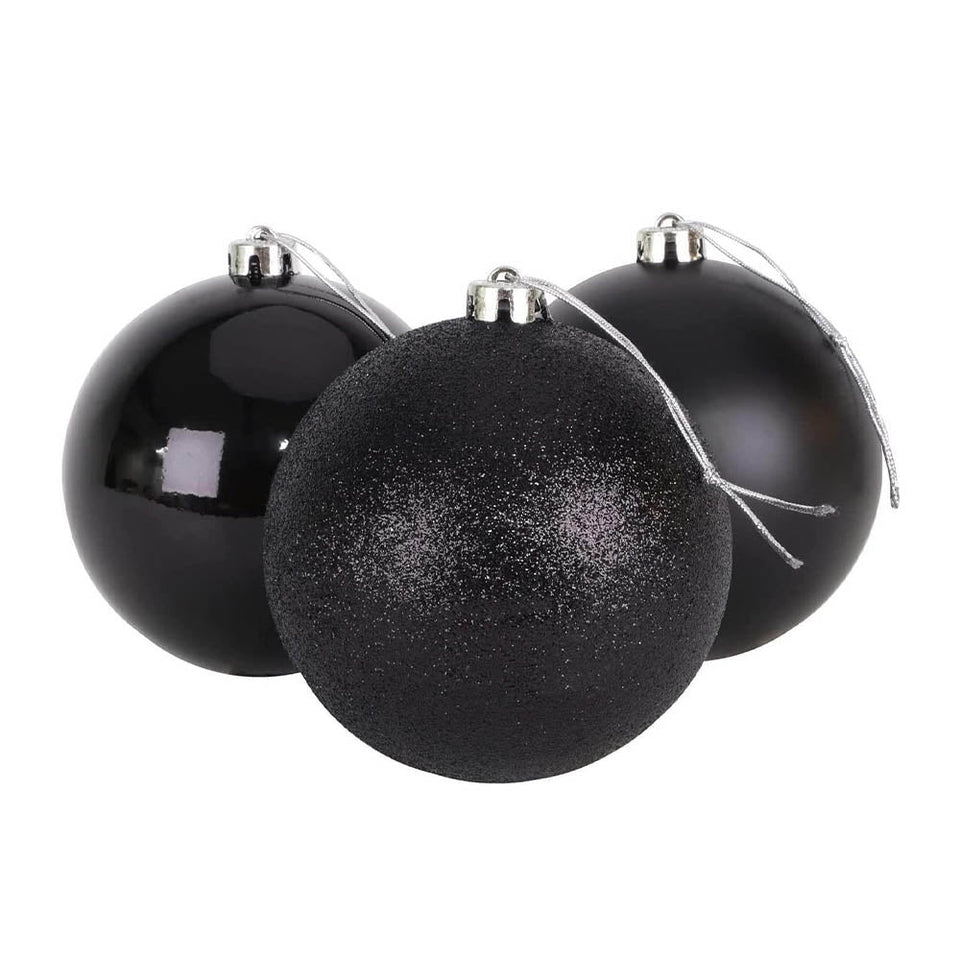 112 részes karácsonyfadísz, fekete-0