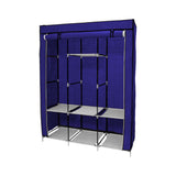 Mobilní šatní skříň ve velikosti 130x45x170 cm - modrá