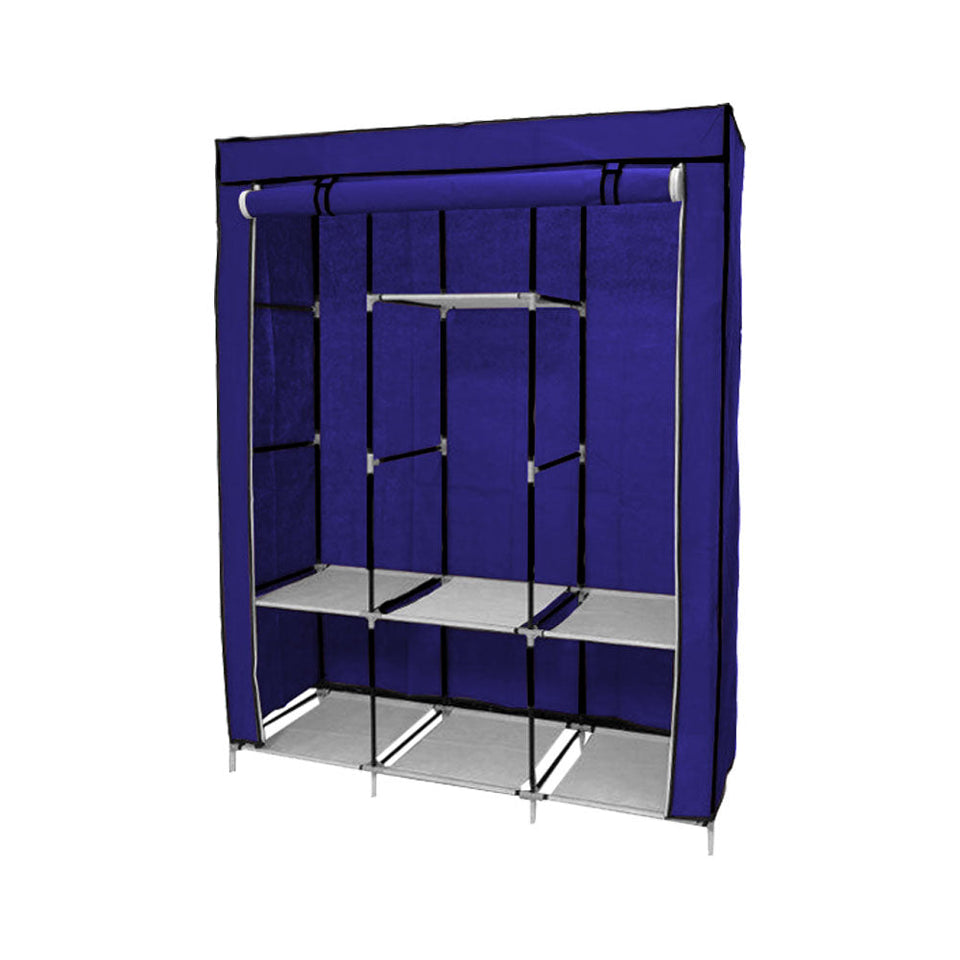 Mobile wardrobe in size 130x45x170 cm - blue-0