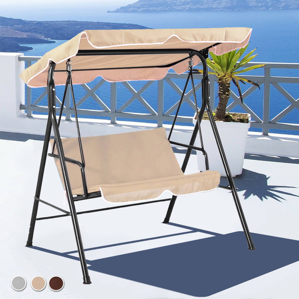 Garden swing bed in optional color - beige-2