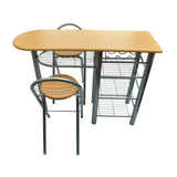 Kitchen bar set with 2 chairs and a table-2