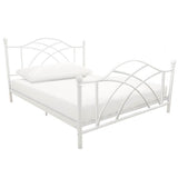 Lotti fém ágykeret ajándék ágyráccsal, több méretben és színben-Fehér 90x200 cm-1