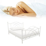 Lotti fém ágykeret ajándék ágyráccsal, több méretben és színben-Fehér 90x200 cm-2