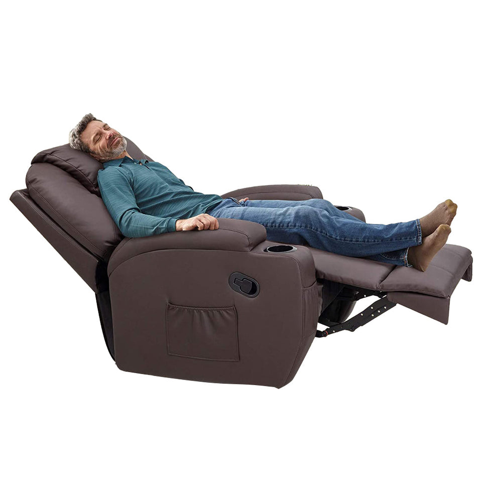 Masszázsfotel, barna-3