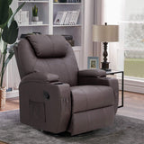 Masszázsfotel, barna-4