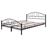 Mimi metal bed frame with gift bed grid in several sizes and colors-Black 140x200cm-1