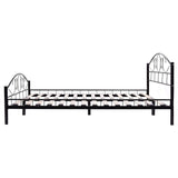 Mimi metal bed frame with gift bed grid in several sizes and colors-Black 140x200cm-2
