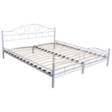 Mimi metal bed frame with gift bed grid in several sizes and colors-White 160x200cm-1